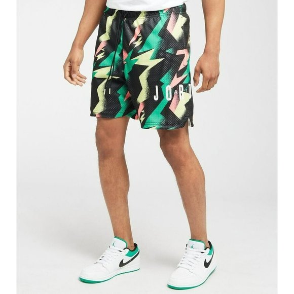 Nike Men's Jordan MJ Jumpman Air Mesh Nylon All Over Print Shorts CZ4757-307 XXL - Picture 1 of 13